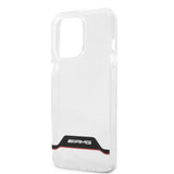 AMG iPhone 13 Pro -kuori, galvanoitu, vaakaraidallinen, punainen, läpinäkyvä