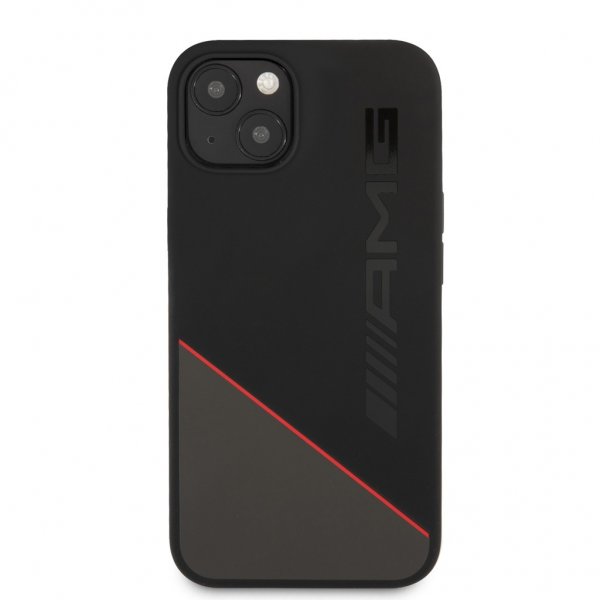 AMG iPhone 13 Kuori Liquid Silicone Two Tone Musta