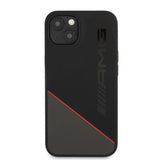 AMG iPhone 13 Mini -suojakuori nestemäistä silikonia, kaksisävyinen, musta