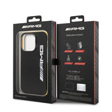 AMG iPhone 14 Pro Max -kuori logolla, musta-keltainen