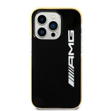 AMG iPhone 14 Pro Max -kuori logolla, musta-keltainen