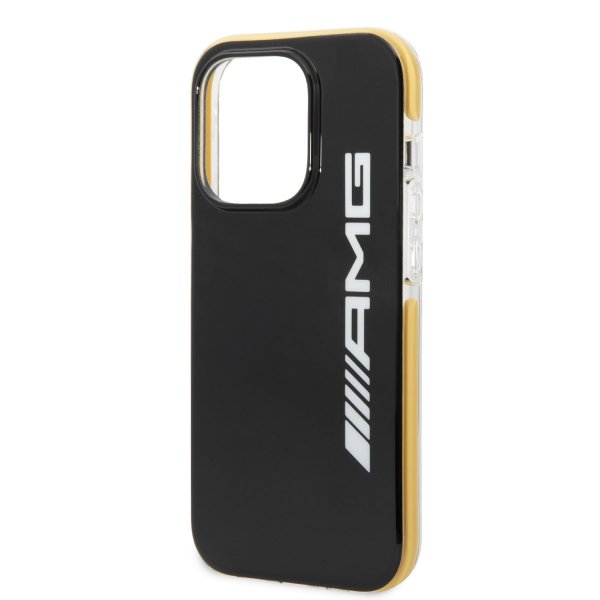 AMG iPhone 14 Pro Max -kuori logolla, musta-keltainen