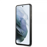 AMG Samsung Galaxy S21 FE Kuori Nahka Raidallinen Hiilikuitu Musta
