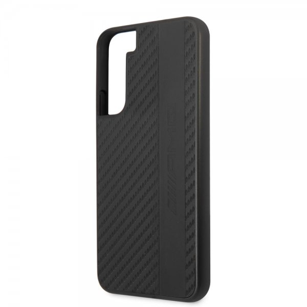 AMG Samsung Galaxy S22 Plus Kuoret Leather Stripe Carbon Musta