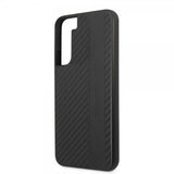 AMG Samsung Galaxy S22 Plus Kuoret Leather Stripe Carbon Musta