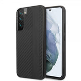 AMG Samsung Galaxy S22 Kuori Leather Stripe Carbon Musta