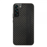 AMG Samsung Galaxy S22 Kuori Leather Stripe Carbon Musta