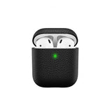 KeyBudz AirPods (1/2) Kotelo PodSkinz, aitoa nahkaa, musta