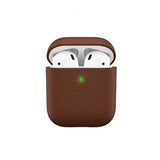 KeyBudz AirPods (1/2) Suojakuori PodSkinz Aito Nahka Ruskea