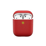 KeyBudz AirPods (1/2) Kotelo PodSkinz Aitoa nahkaa Punainen
