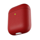 KeyBudz AirPods (1/2) Kotelo PodSkinz Aitoa nahkaa Punainen