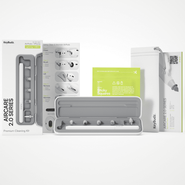 KeyBudz AirCare 2.0 Premium -puhdistussarja Lightning/USB-C