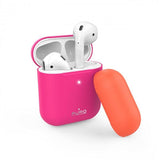 Puro AirPods 1/2 Suojakuori Icon Fuchsia