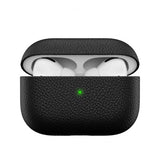 KeyBudz AirPods Pro -kotelo PodSkinz, aitoa nahkaa, musta