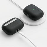 KeyBudz AirPods Pro -kotelo PodSkinz, aitoa nahkaa, musta