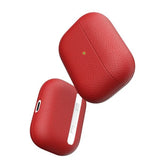 KeyBudz AirPods Pro -kotelo, PodSkinz, aitoa nahkaa, punainen