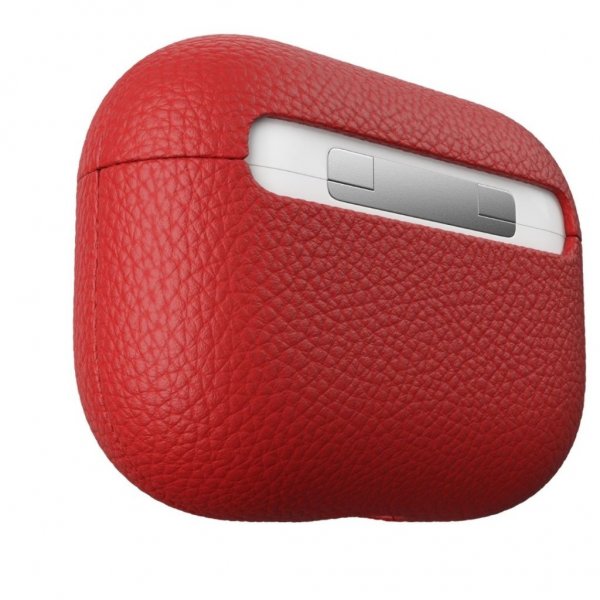 KeyBudz AirPods Pro -kotelo, PodSkinz, aitoa nahkaa, punainen