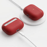 KeyBudz AirPods Pro -kotelo, PodSkinz, aitoa nahkaa, punainen