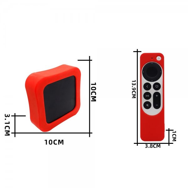 Apple TV 4K 2022 Silikonisuojus Punainen