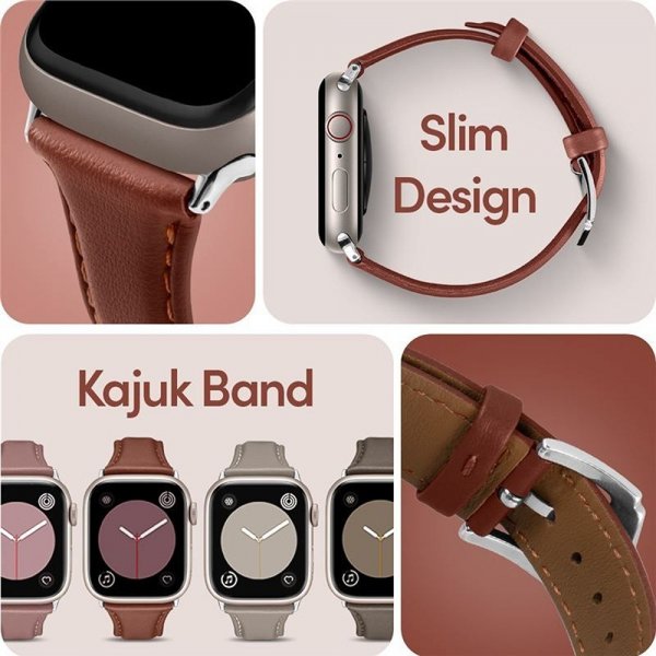 Spigen Apple Watch 38/40/41/42mm ranneke Kajuk Chestnut