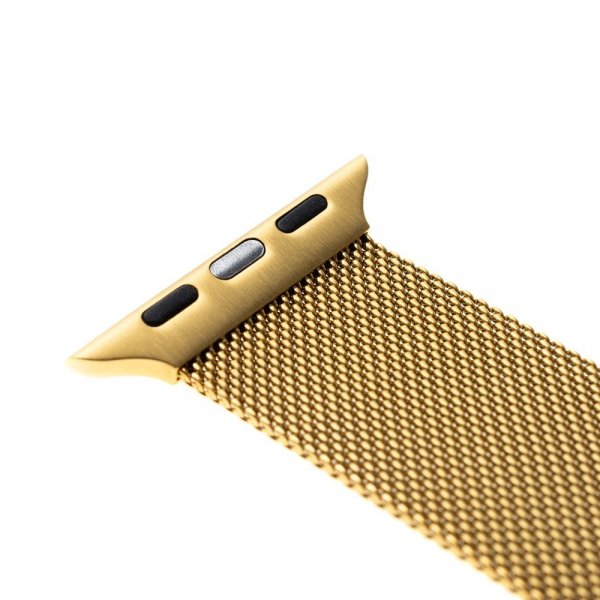 Kiinteä Apple Watch 38/40/41/42mm ranneke, Mesh Strap, Kulta