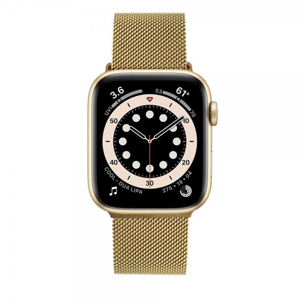 Kiinteä Apple Watch 38/40/41/42mm ranneke, Mesh Strap, Kulta