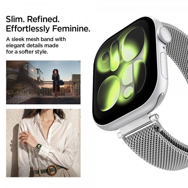 Spigen Apple Watch 38/40/41/42mm ranneke WBM4 Silver