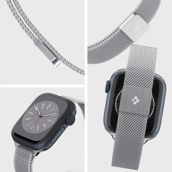 Spigen Apple Watch 38/40/41/42mm ranneke Metal Fit, hopea