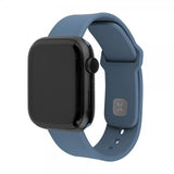 Kiinteä Apple Watch 38/40/41/42mm ranneke silikoni Sporty Strap vaaleansininen