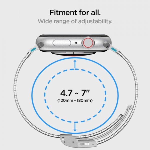 Spigen Apple Watch 38/40/41/42mm ranneke Sleek Link, hopea
