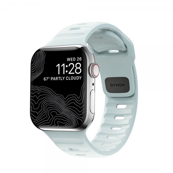 Nomad Apple Watch 38/40/41/42mm ranneke Sport Band Icy Blue Glow