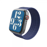 Gear4 Apple Watch 38/40/41/42mm ranneke, punottu, Large, tummansininen