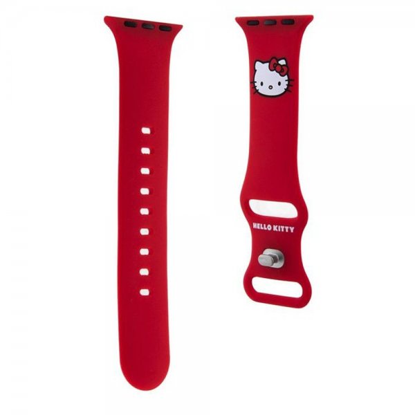 Hello Kitty Apple Watch 38/40/41/42mm ranneke Liquid Silicone Punainen