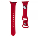 Hello Kitty Apple Watch 38/40/41/42mm ranneke Liquid Silicone Punainen