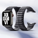 Apple Watch 38/40/41/42 mm ranneke, mokkanahkainen, musta