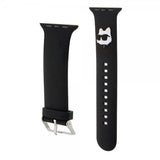 Karl Lagerfeld Apple Watch 38/40/41/42mm ranneke kuminen NFT Choupette musta