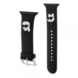 Karl Lagerfeld Apple Watch 38/40/41mm ranneke, kumia, NFT Karl & Choupette, musta