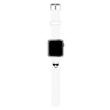 Karl Lagerfeld Apple Watch 38/40/41mm ranneke Choupette, valkoinen