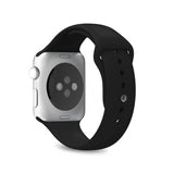 Puro Apple Watch 38/40/41/42mm ranneke ICON Silicone Band musta