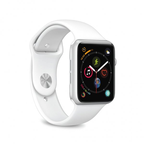 Puro Apple Watch 38/40/41/42mm ranneke ICON silikoniranneke valkoinen