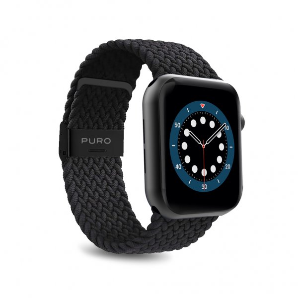 Puro Apple Watch 38/40/41/42mm ranneke Loop Musta