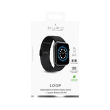 Puro Apple Watch 38/40/41/42mm ranneke Loop Musta