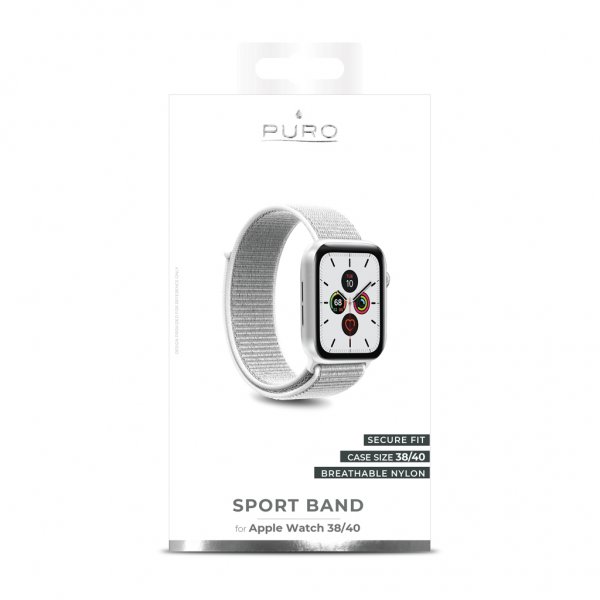 Puro Apple Watch 38/40/41/42mm Sport Band Ice White