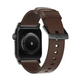 Nomad Apple Watch 38/40/41/42mm ranneke Modern Band Black Hardware Rustic Brown