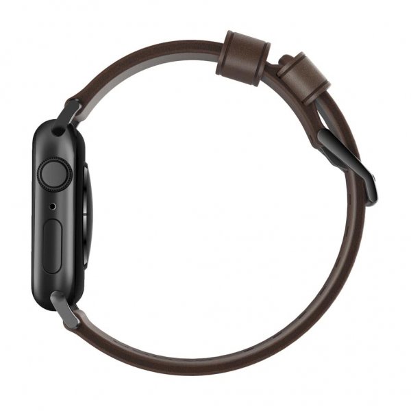 Nomad Apple Watch 38/40/41/42mm ranneke Modern Band Black Hardware Rustic Brown