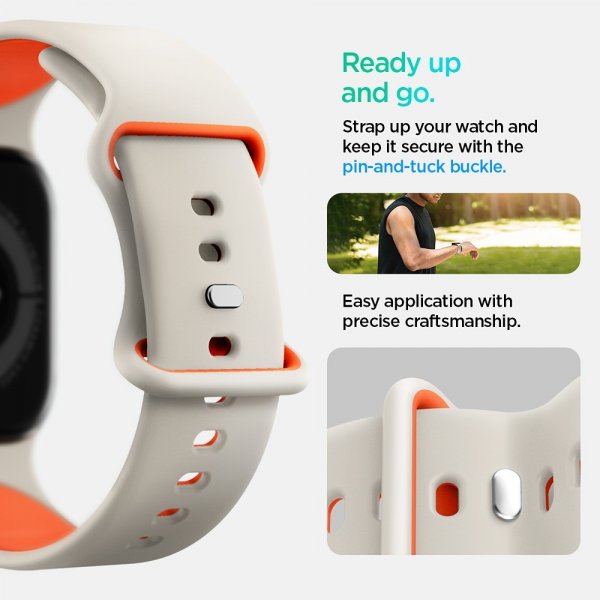 Spigen Apple Watch 40/41/42mm ranneke Nano Pop Orange Beige