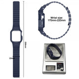 Apple Watch 40/41mm ranneke kotelolla, silikoni, magneettikiinnitys, vihreä