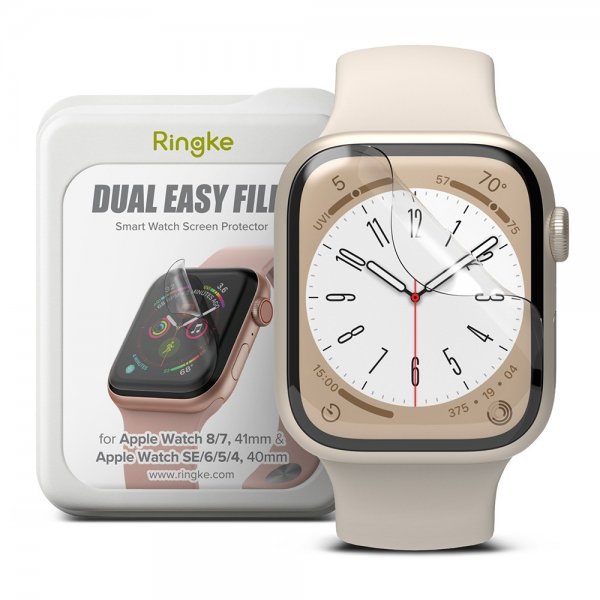 Ringke Apple Watch 40/41mm Näytönsuoja Dual Easy Film 3-pakkaus