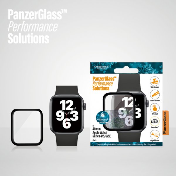 PanzerGlass Apple Watch 40mm (Series 4/5/6/SE) Näytönsuoja antibakteerinen