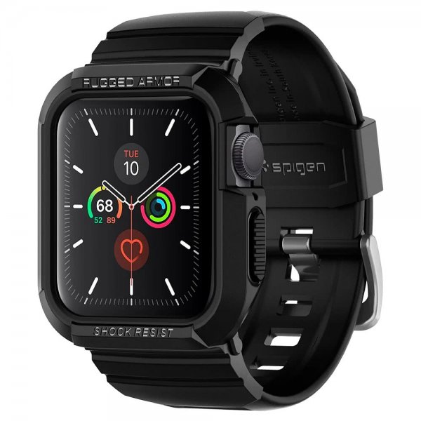 Spigen Apple Watch 40/41mm Kuori rannekkeella Rugged Armor Pro Musta